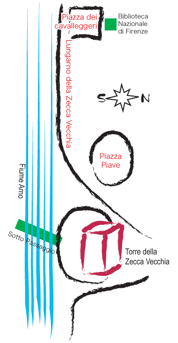 Piazza Pieve, Lungarno della Zecca Vecchia e Piazza dei Cavalleggeri（ピエーヴェ広場、ルンガルノ・デッラ・ゼッカ・ヴェッキアとカヴァッレッジェーリ広場）